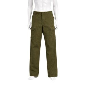 Old Mill Mens Fleece Lined Cargo Work Pants Brown Canvas Utility 40x30 M1159S